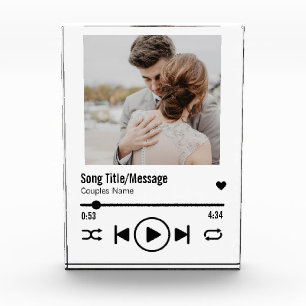 Personalised Newlywed Photo Song Playlist Block