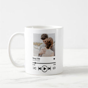 Personalised Newlywed Photo Song Playlist Coffee Mug