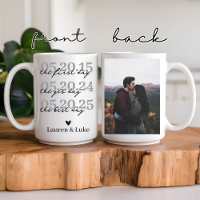 Personalised Newlyweds Couple Photo & Date Mug