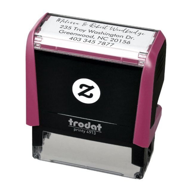 Personalised Newlyweds Name with Address Self-inking Stamp (Product)