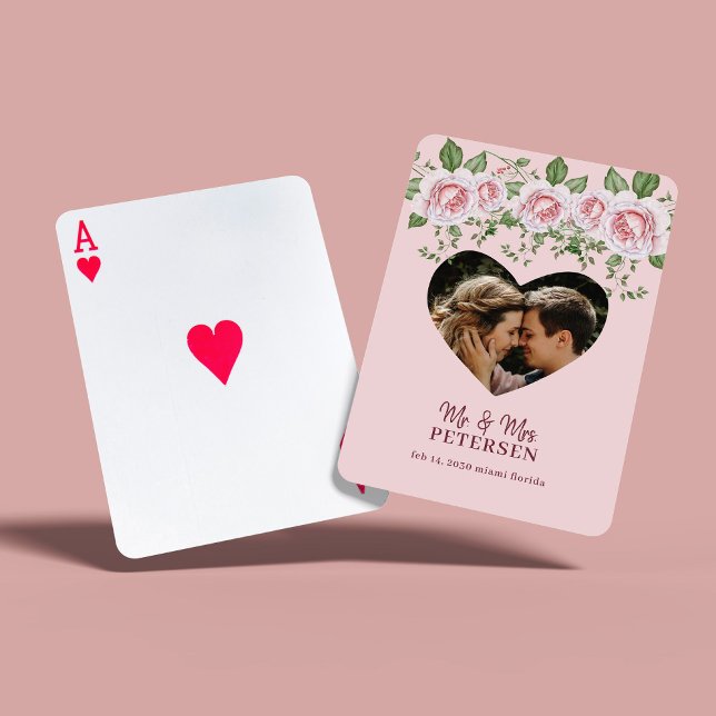 Personalised newlyweds photo wedding favour playing cards (Creator Uploaded)