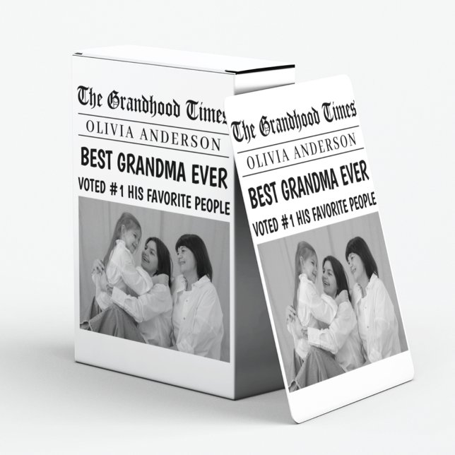 Personalised Newspaper  | Best Grandma Gift Playing Cards (Creator Uploaded)