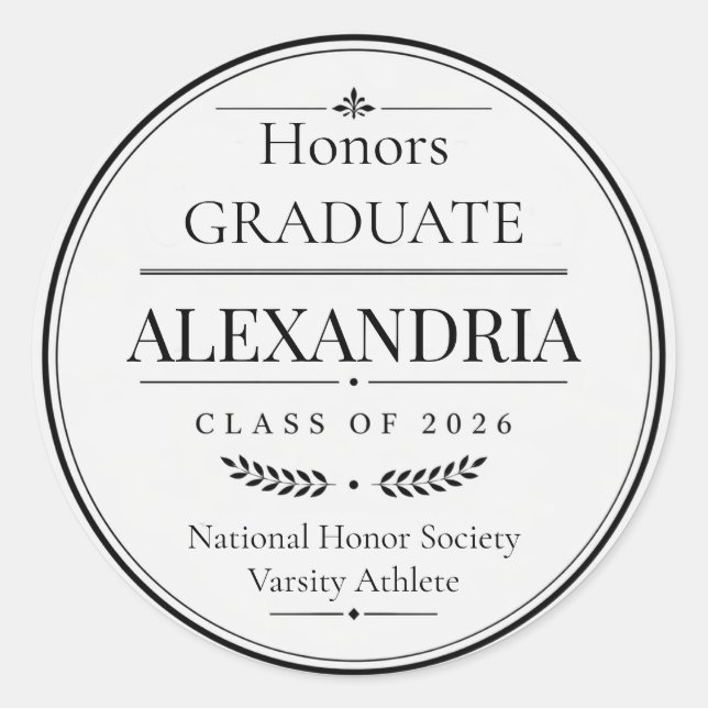 Personalised Newspaper Graduation 2026 Classic Round Sticker (Front)