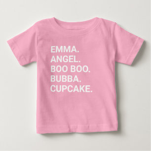 Personalised Nickname T-Shirt For Baby Kids Infant