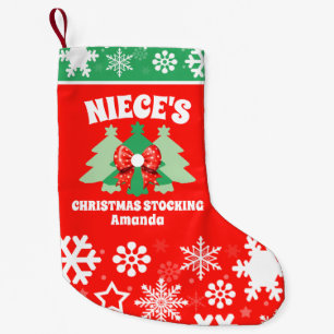 Personalised Niece's Christmas Gift Small Christmas Stocking