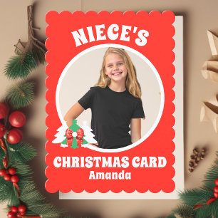 Personalised Niece's Photo Christmas Holiday Card