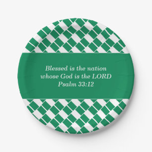 Personalised NIGERIA FLAG Christian Paper Plate