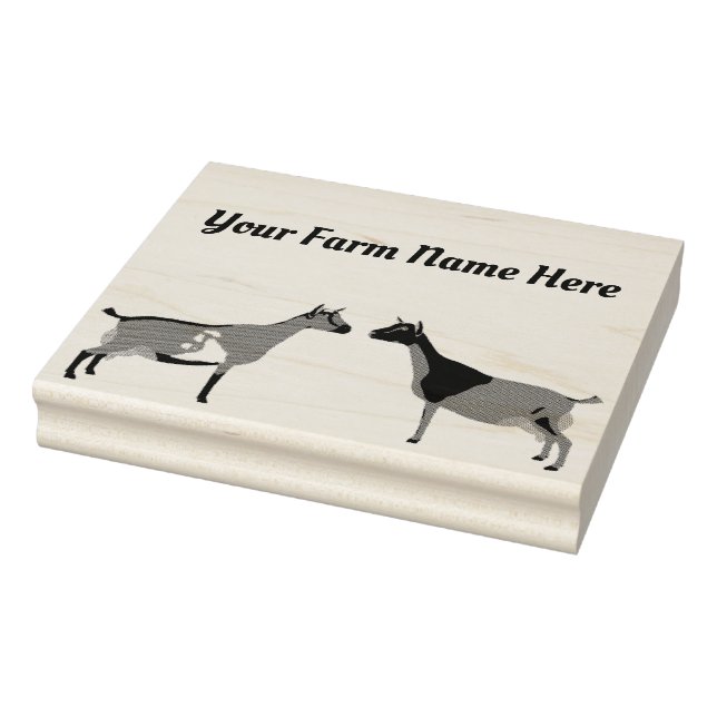 Personalised Nigerian Dwarf Dairy Goat Rubber Stamp (Stamp)