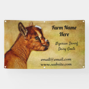 Personalised Nigerian Dwarf Dairy Goat Show Banner