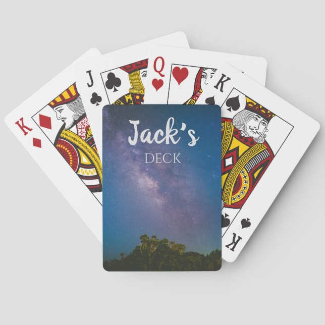 Personalised Night Sky Playing Cards (Back)