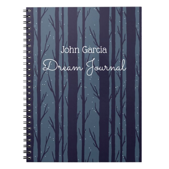 Personalised Night Woods Dream Journal (Front)