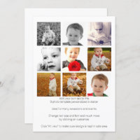 Personalised Nine Photo Template