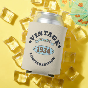 Personalised ninety vintage 90th birthday party can cooler