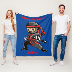 Personalised Ninja    Fleece Blanket