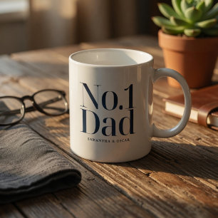 Personalised No.1 Dad Custom Name Father’s Day Coffee Mug
