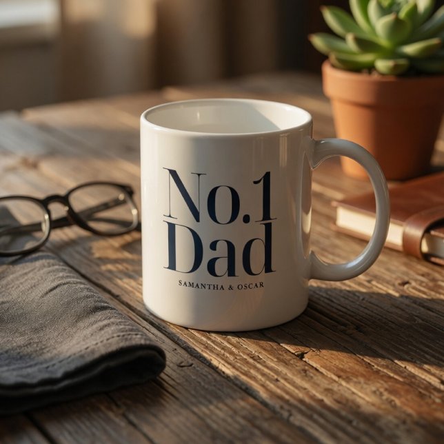 Personalised No.1 Dad | Custom Name Father’s Day Coffee Mug (Creator Uploaded)