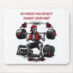 Personalised No Excuses Only Results Mouse Pad