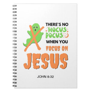 Personalised NO HOCUS POCUS Christian Halloween Notebook