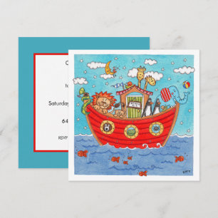Personalised Noah's Ark Birthday Invitation
