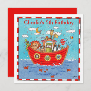 Personalised Noah's Ark Birthday Invitation