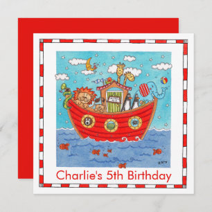 Personalised Noah's Ark Birthday Invitation