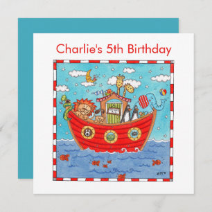 Personalised Noah's Ark Birthday Invitation