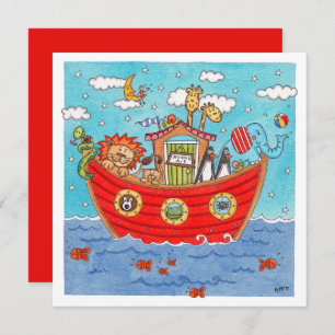 Personalised Noah's Ark Birthday Invitation