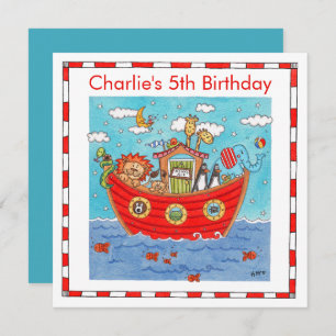 Personalised Noah's Ark Birthday Invitation