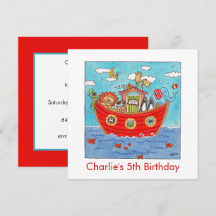 Personalised Noah's Ark Birthday Invitation