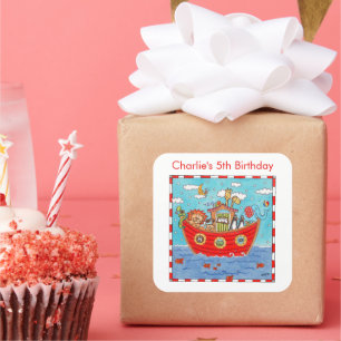 Personalised Noah's Ark  Square Sticker