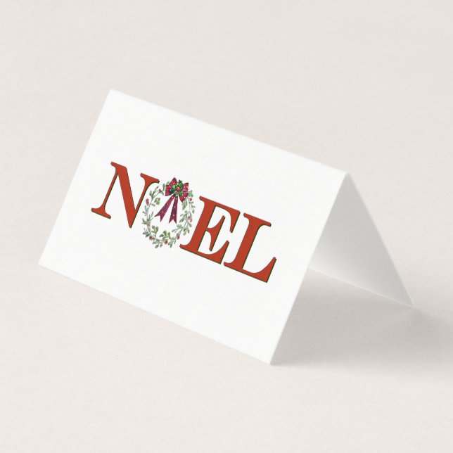 Personalised Noel With Wreath (Front)
