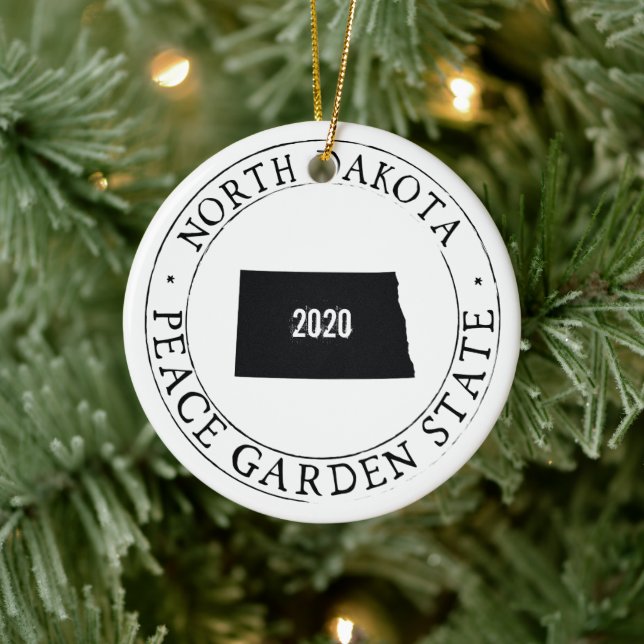 Personalised North Dakota Ornament (Tree)