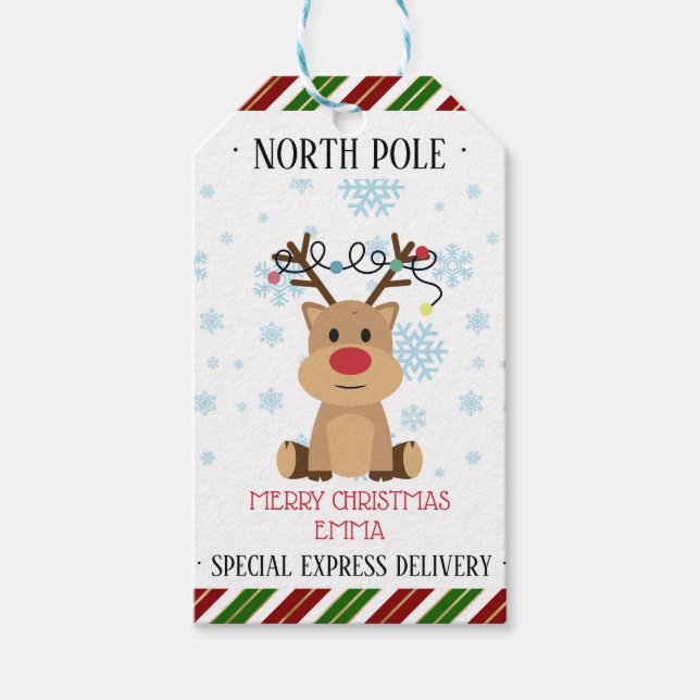 Personalised North Pole Gift Tags (Front)
