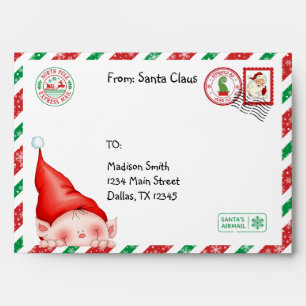 Personalised North Pole Santa Mail Envelope
