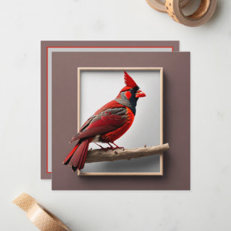Personalised Northern Cardinal Bird Note Card