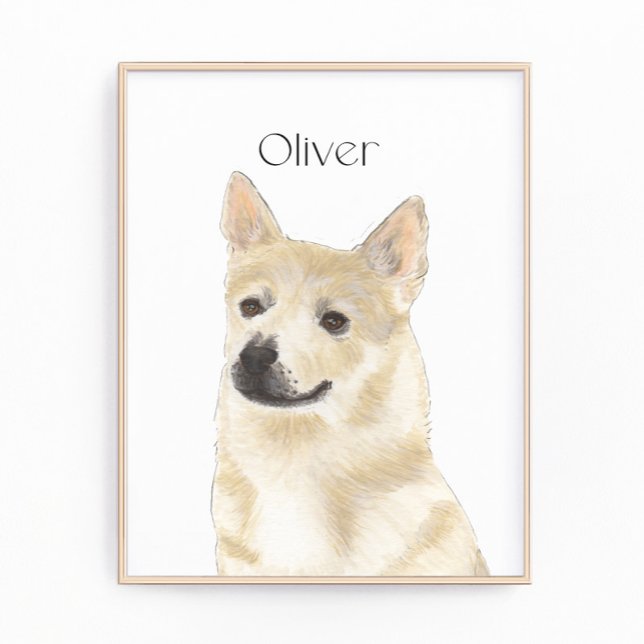 Personalised Norwegian Buhund Photo Print (Creator Uploaded)