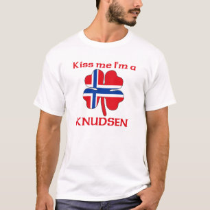 Personalised Norwegian Kiss Me I'm Knudsen T-Shirt