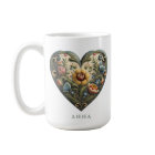 Personalised Norwegian Rosemaling Folk Art Heart M