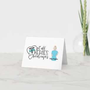 Personalised Not all Heroes Wear Capes LPN  Thank You Card
