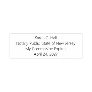 Personalised Notary Public Commission Expiration Self-inking Stamp