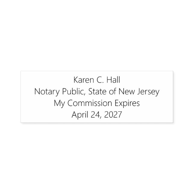 Personalised Notary Public Commission Expiration Self-inking Stamp (Design)