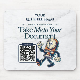 Personalised Notary Public Marketing with QR Code  Mouse Pad