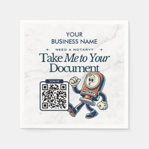 Personalised Notary Public Marketing with QR Code Napkin