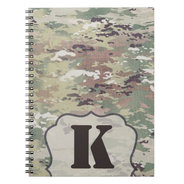 Personalised Note Book Army OCP Camo Uniform Camof (Front)