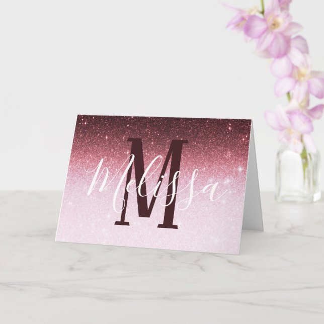 Personalised note Card (Orchid)