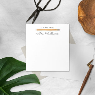 Personalised Note From Teacher Pencil Note Pad