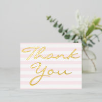 Personalised Note Modern Elegant Stripes Thank You