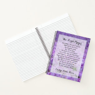 Personalised Notebook containing the Lord's Prayer