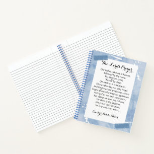 Personalised Notebook containing the Lord's Prayer