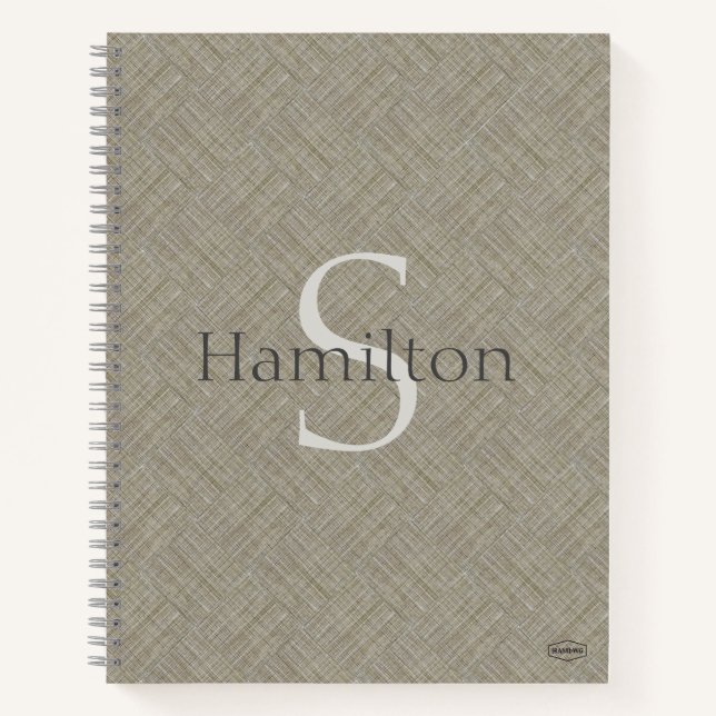 Personalised Notebook Tan - HAMbWG (Front)